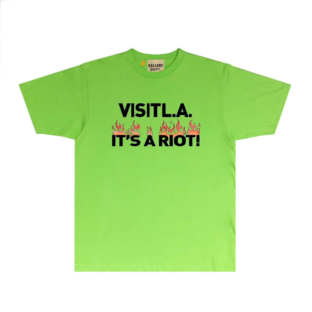 Gallery Dept T Shirt Retro Printed Loose Short-Sleeved Shirt