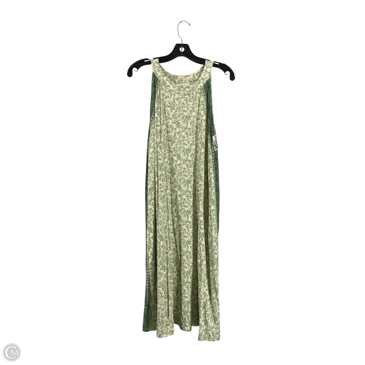 Dress Casual Maxi By J. Jill In Cream & Green, Size: Xl