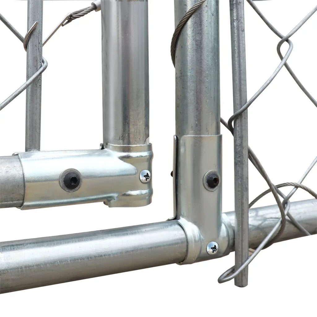 20' x 20' Outdoor Dog Kennel Playpen, Outdoor Dog Runner, Pet Exercise House, Lockable Gate, 6' Chain-Link Fence, TMG-DCP2020