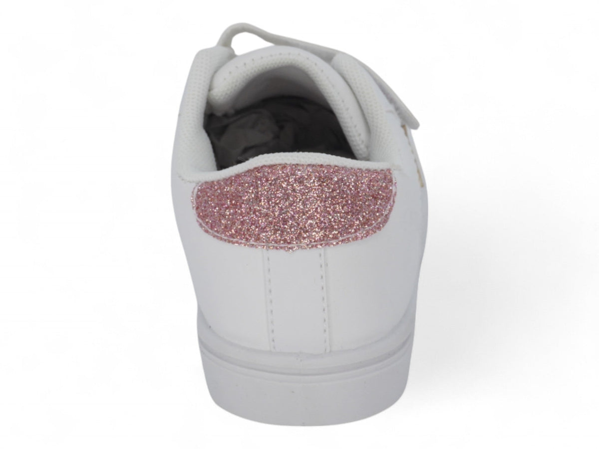 Toddler White & Silver Star Sneaker