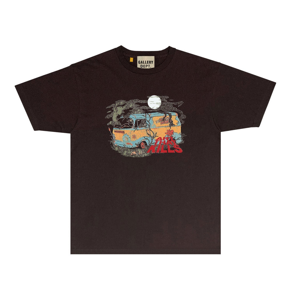 Gallery Dept T Shirt Retro Printed Loose Short-Sleeved Shirt