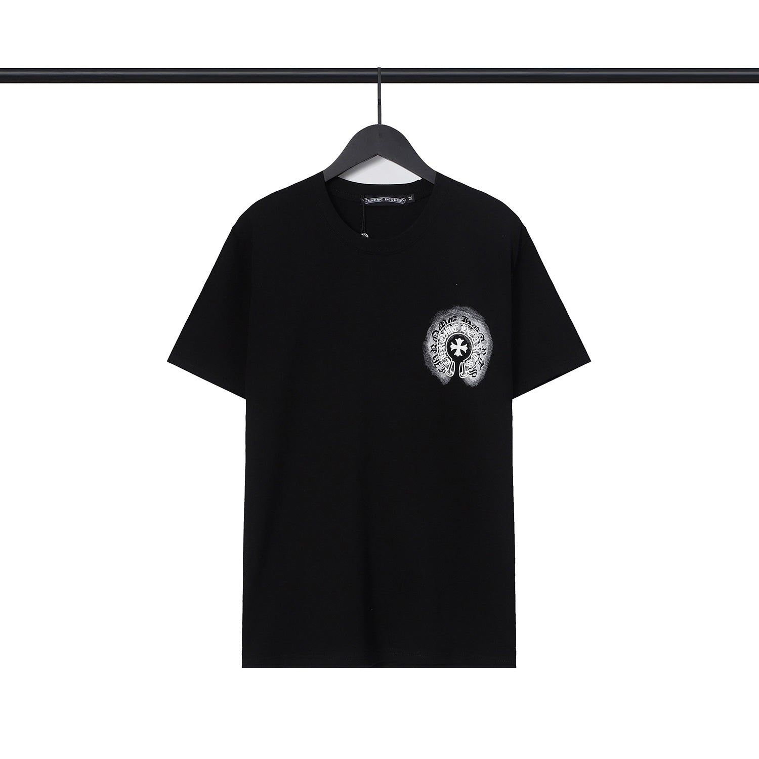 Chrome Heart T Shirts Sanskrit cross logo short-sleeved men's T-shirt