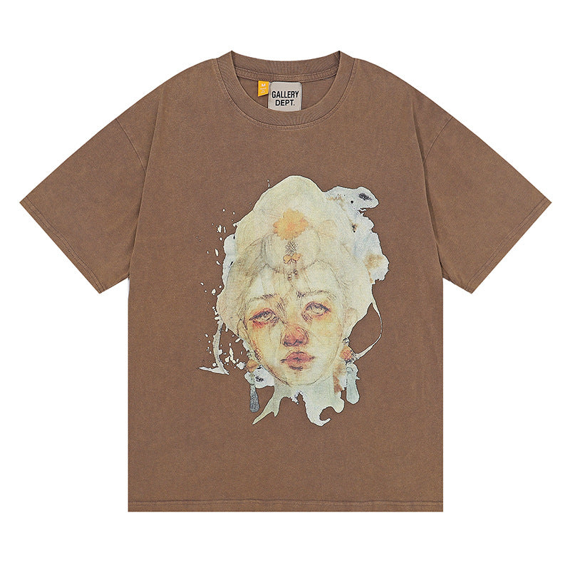 Gallery Dept T-shitrs Vintage Print Short Sleeves Lining