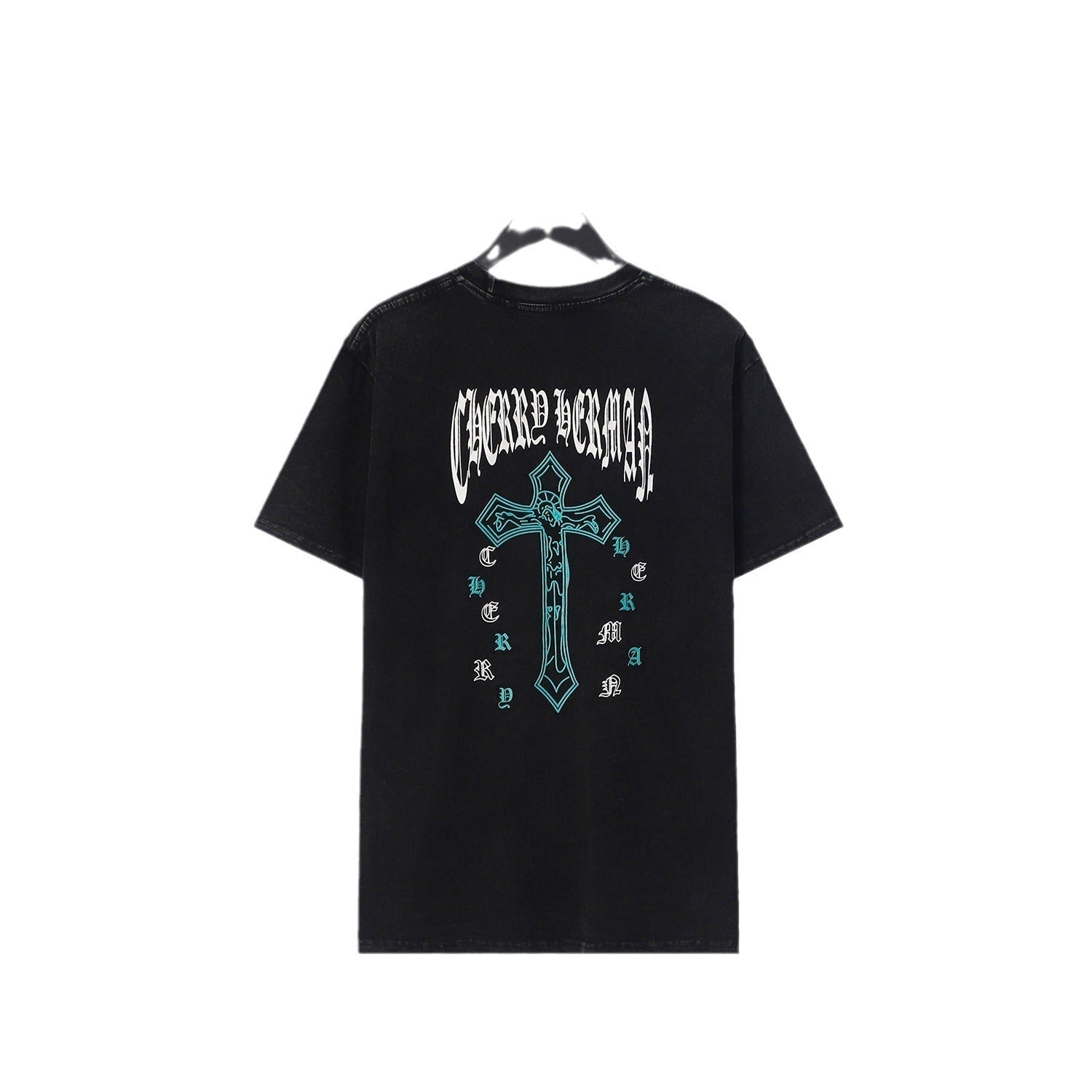 Chrome Heart T Shirts Crowe Ghost Horseshoe Cross Sanskrit Short Sleeve